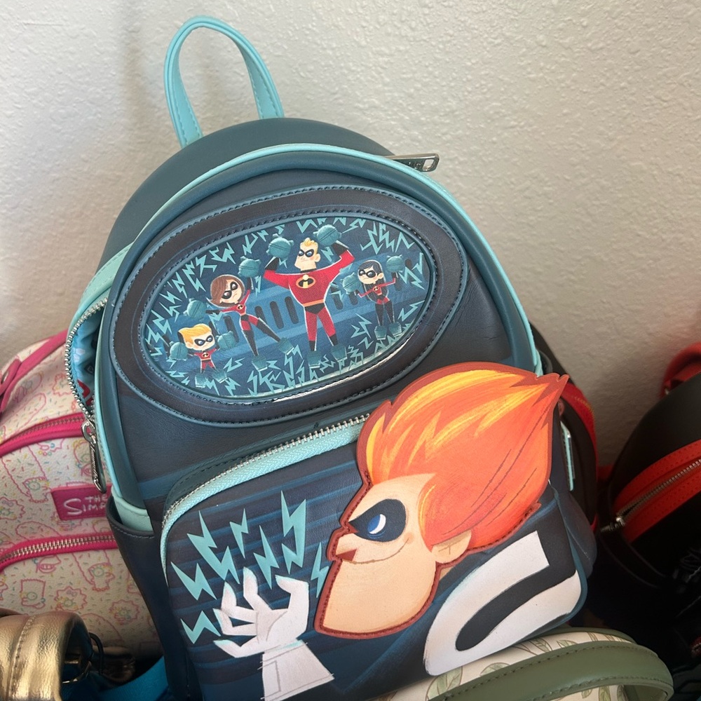 Loungefly Incredibles Kids Backpack - Blue and Black